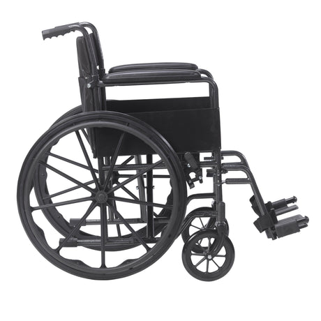 Silver Sport 1 Wheelchair with Full Arms and Swing away Removable Footrest - BeHope