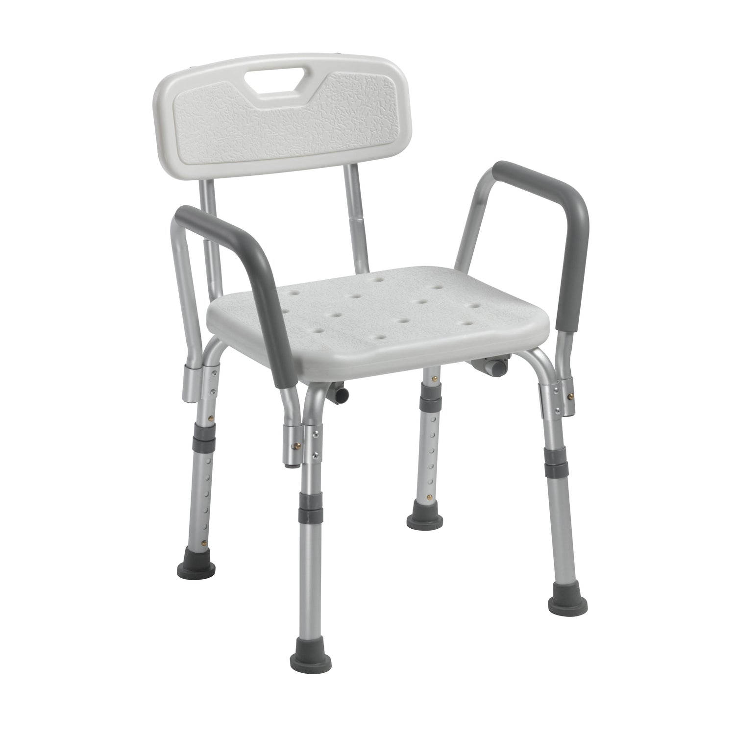Knock Down Bath Bench with Back and Padded Arms - BeHope