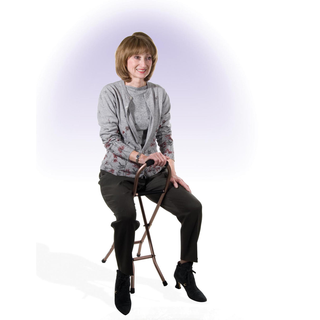 Folding Lightweight Cane with Sling Style Seat - BeHope