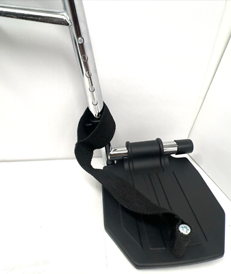 Chrome Swing Away Footrests With Aluminum Footplates, 1 Pair - BeHope