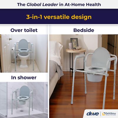 Competitive Edge Line 3-in-1 Folding Commode - BeHope