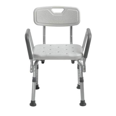 Knock Down Bath Bench with Back and Padded Arms - BeHope