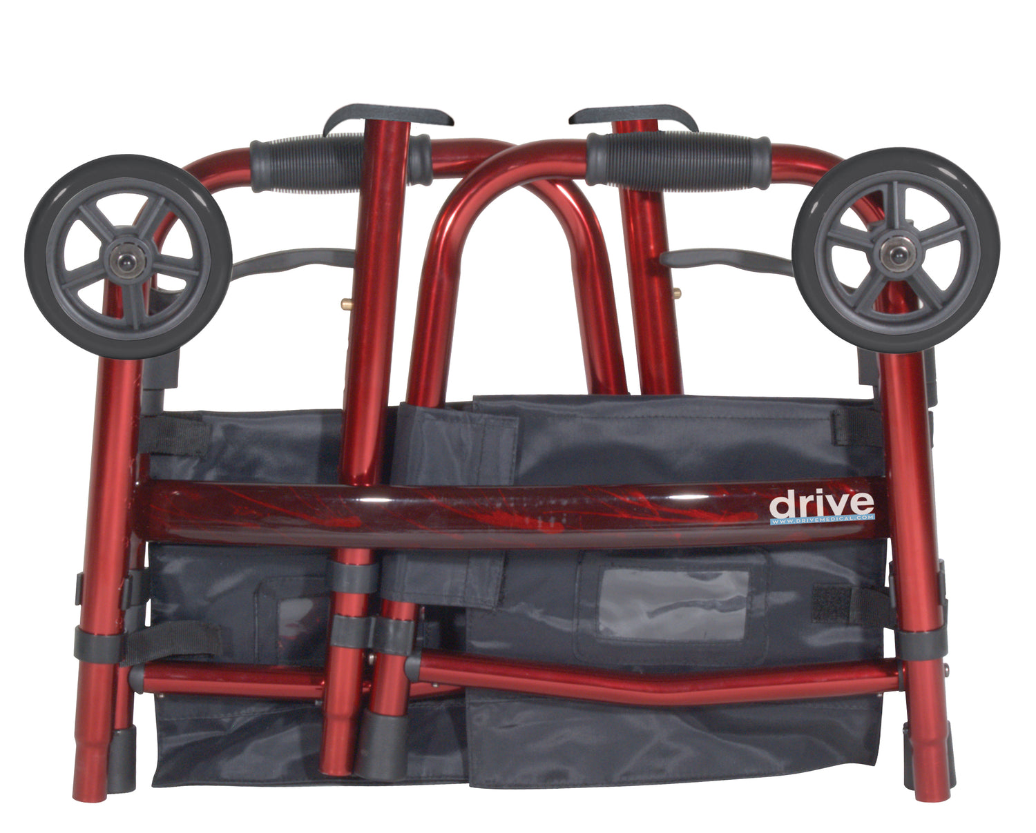 Portable Folding Travel Walker with 5" Wheels and Fold up Legs - BeHope