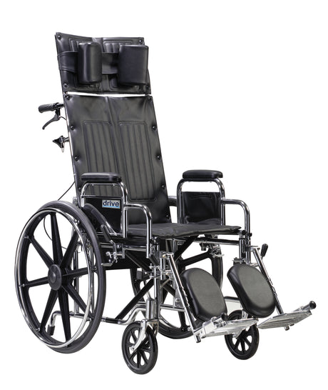 Sentra Reclining Wheelchair, Detachable Desk Arms, 22" Seat - BeHope
