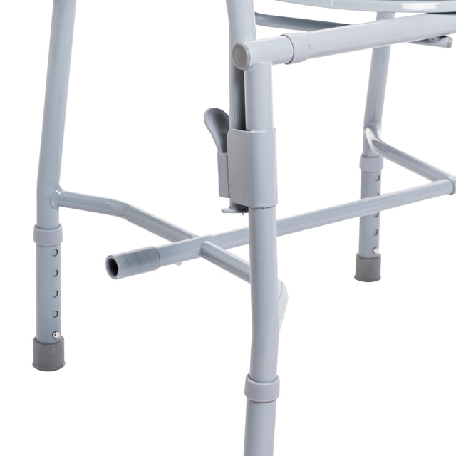 Steel Drop Arm Bedside Commode With Padded Arms - BeHope