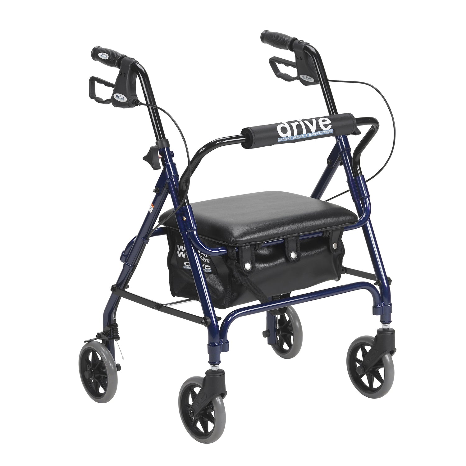 Junior Rollator Rolling Walker with Padded Seat, Blue - BeHope