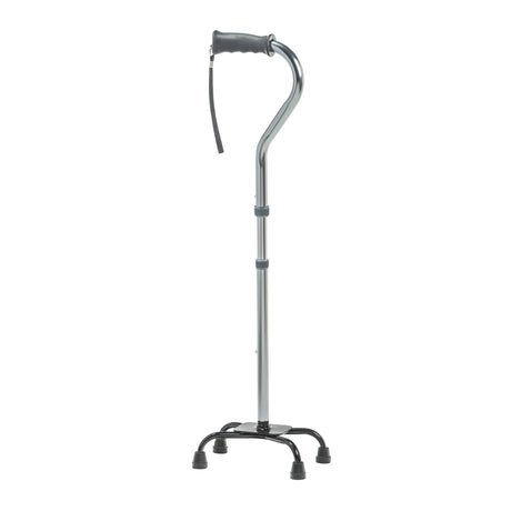 Folding Quad Cane, Small Base, Charcoal - BeHope