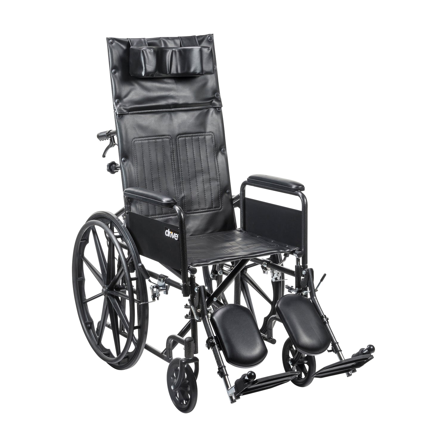 Silver Sport Full-Reclining Wheelchair, Full Arms, 18" Seat - Behope - SSP18RBDFAV