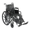 Silver Sport 2 Wheelchair, Detachable Desk Arms, Elevating Leg Rests, 18" Seat - BeHope