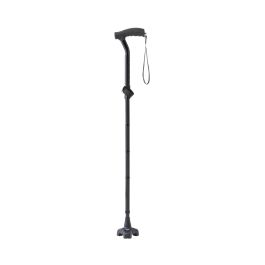 T-handle Folding Cane With 3 Pt Tip And Ergonomic Gel Grip 350lb Weightcapacityblack - Behope