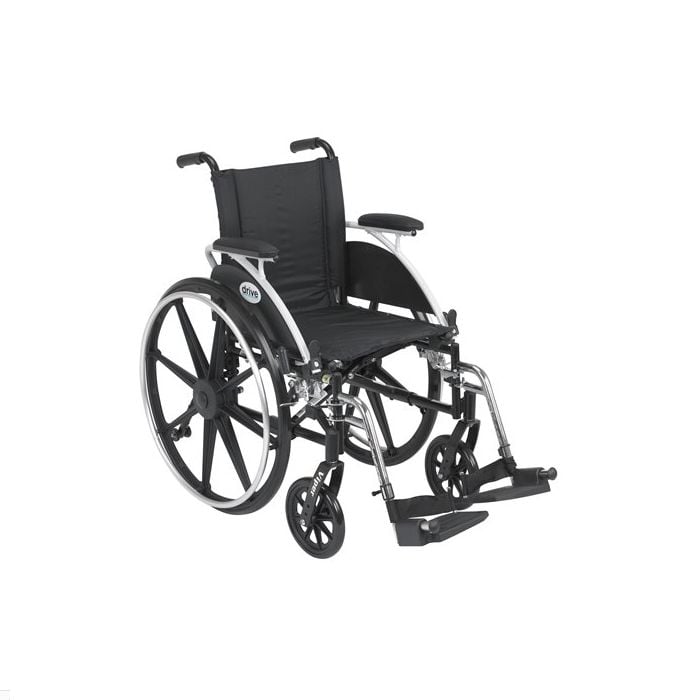 Viper Wheelchair With Flip Back Removable Arms, Desk Arms, Swing Away Footrests, 12" Seat - BeHope