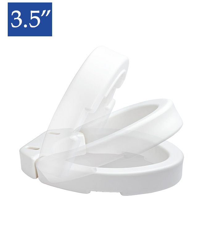 3.5" Hinged Raised Toilet Seat