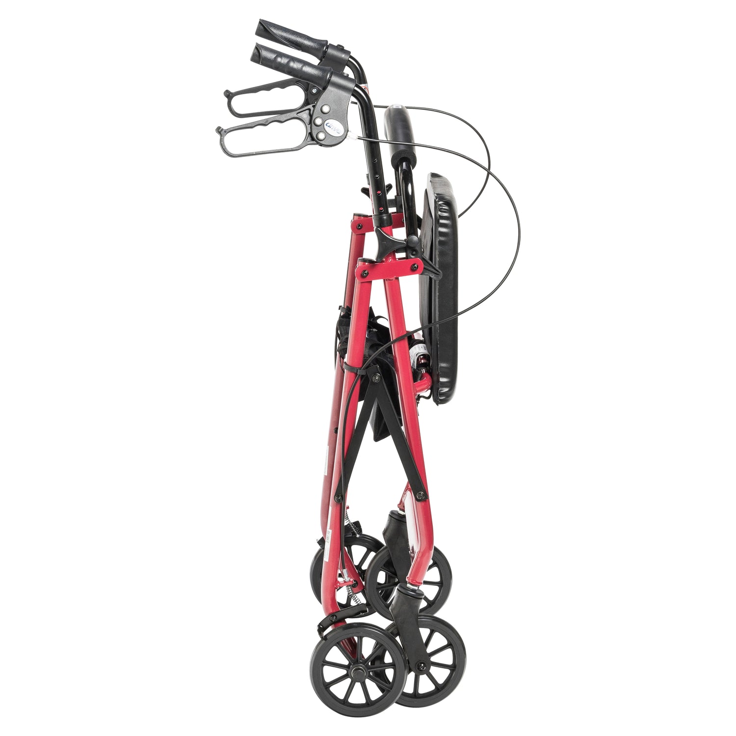 Rollator Rolling Walker with 6" Wheels, Fold Up Removable Back Support and Padded Seat - BeHope