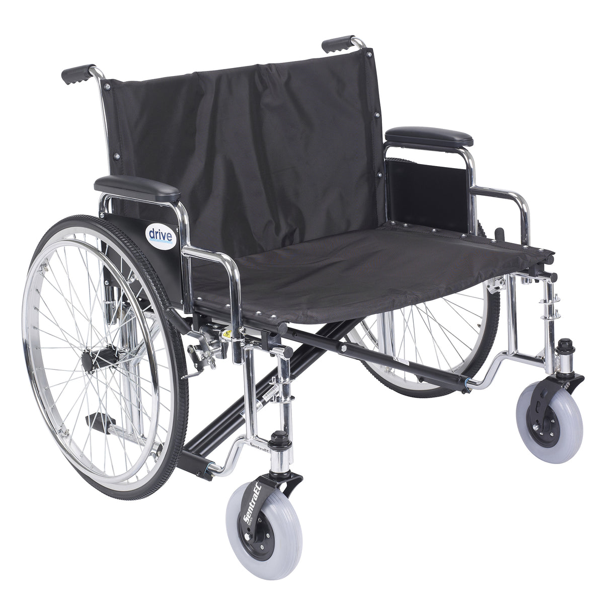 Sentra EC Heavy Duty Extra Wide Wheelchair, Detachable Desk Arms, 30" Seat - BeHope