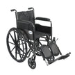 Silver Sport 2 Wheelchair, Non Removable Fixed Arms, Elevating Leg Rests, 18" Seat - BeHope