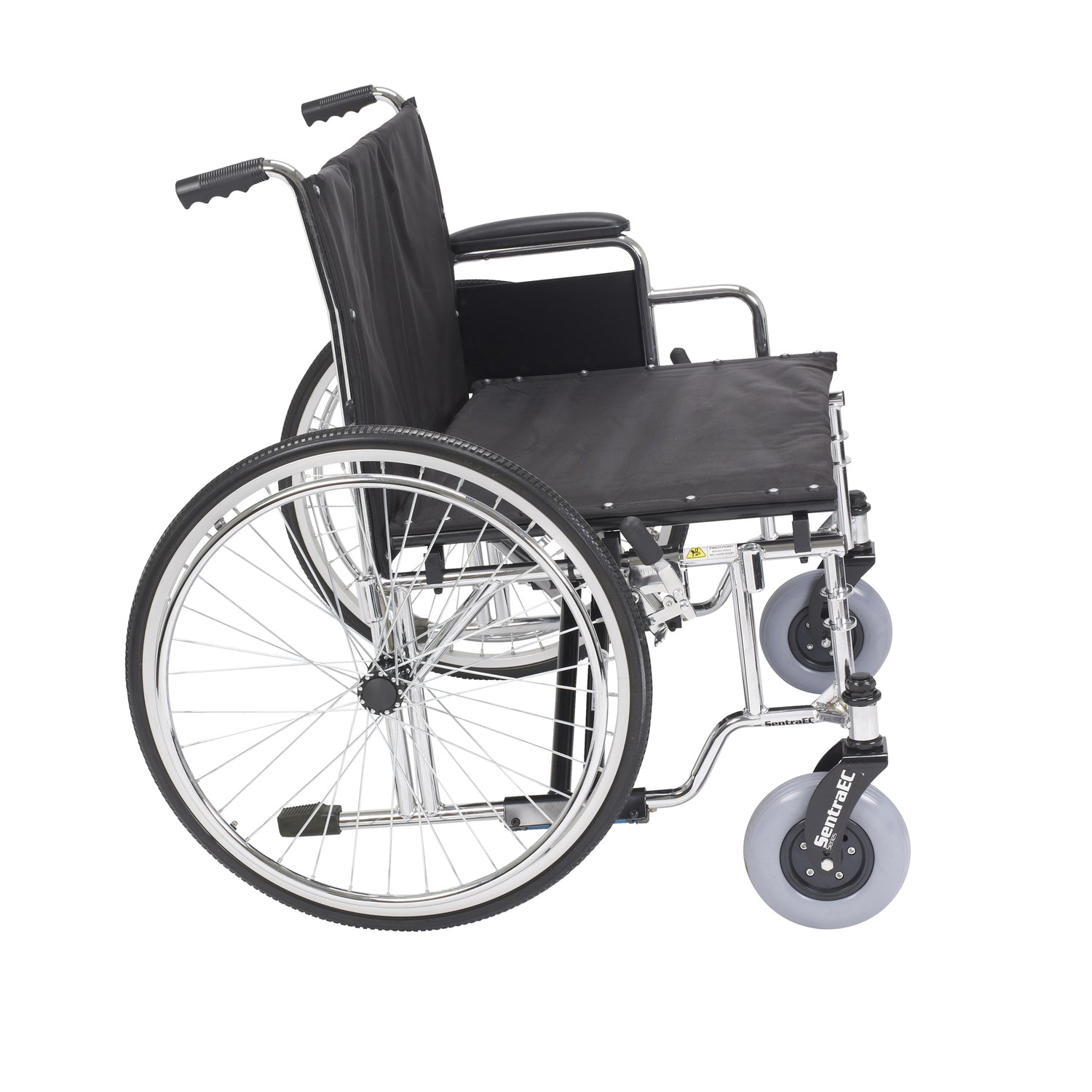 Sentra EC Heavy Duty Extra Wide Wheelchair, Detachable Desk Arms, 28" Seat - BeHope