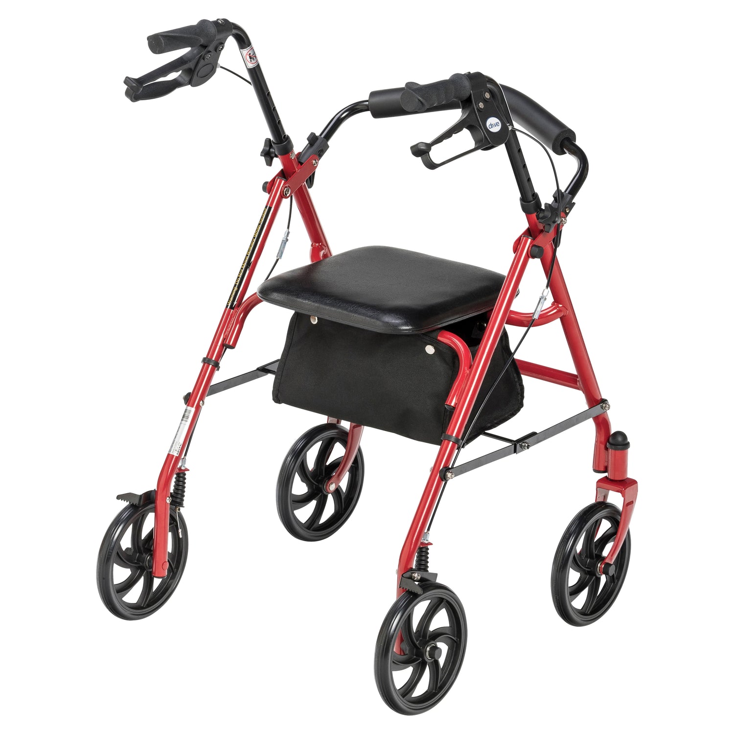 Four Wheel Rollator Rolling Walker with Fold Up Removable Back Support - BeHope