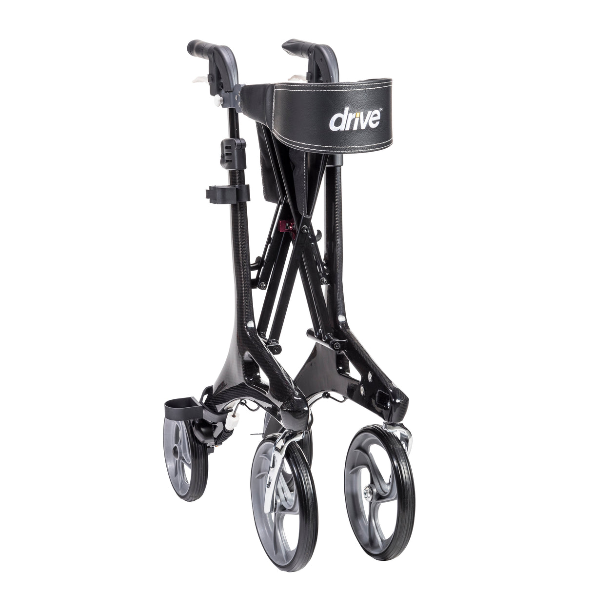 Nitro Elite CF Carbon Fiber Rollator Rolling Walker, Black - BeHope