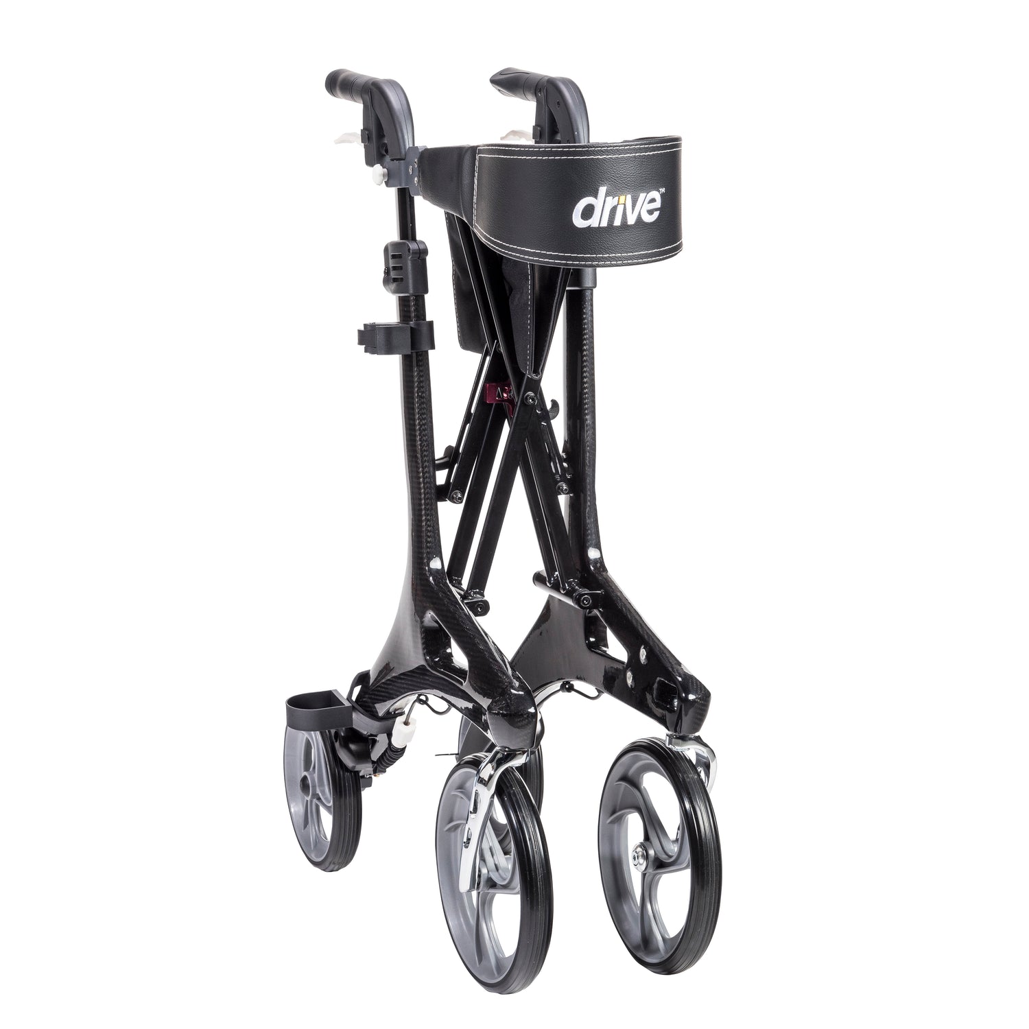 Nitro Elite CF Carbon Fiber Rollator Rolling Walker, Black - BeHope