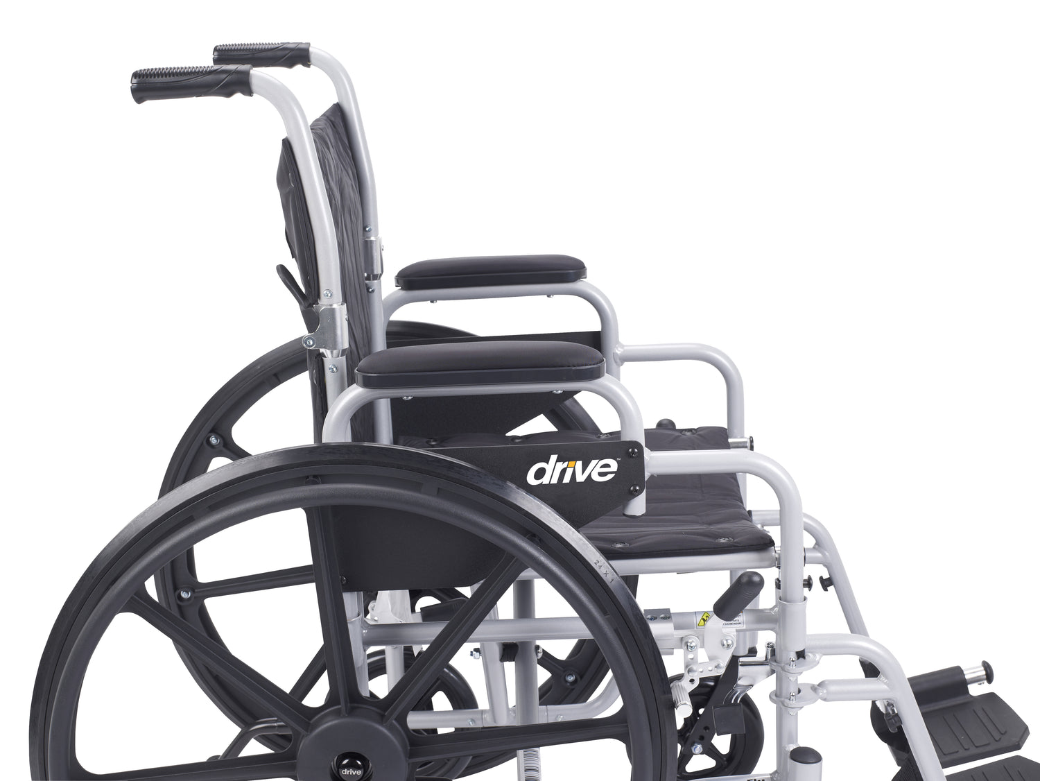 Poly Fly Light Weight Transport Chair Wheelchair with Swing away Footrests, 20" Seat - BeHope