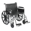 Sentra EC Heavy Duty Wheelchair, Detachable Full Arms, Swing away Footrests, 24" Seat - BeHope