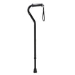 Adjustable Height Offset Handle Cane with Gel Hand Grip, Black - BeHope