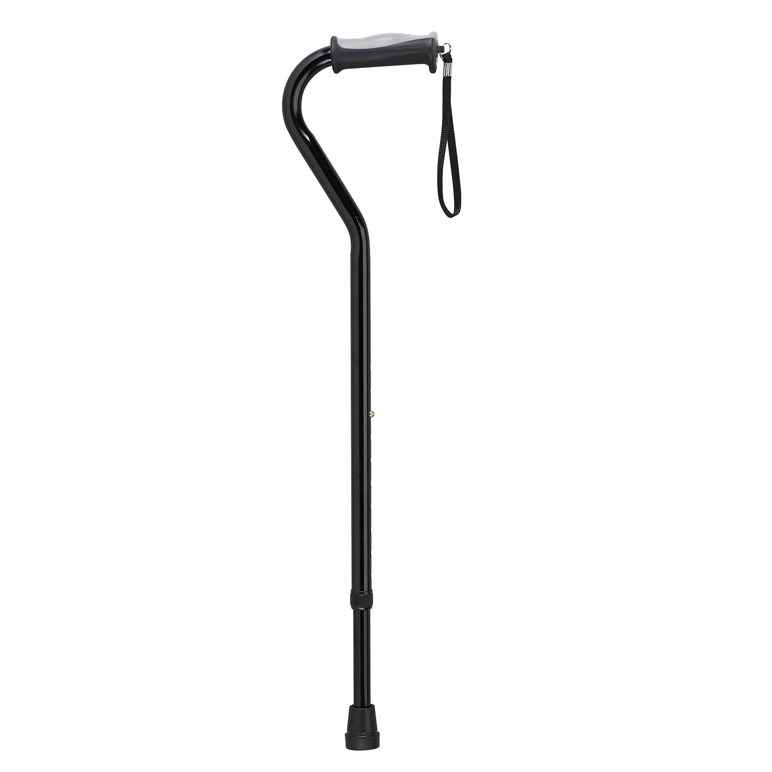 Adjustable Height Offset Handle Cane with Gel Hand Grip, Black - BeHope