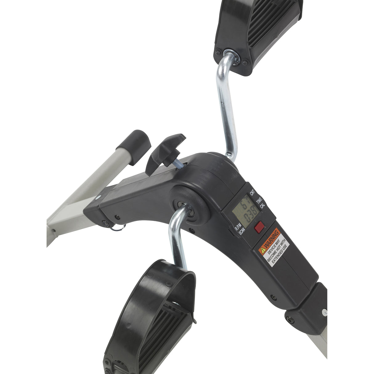 Folding Exercise Peddler with Electronic Display, Black - BeHope