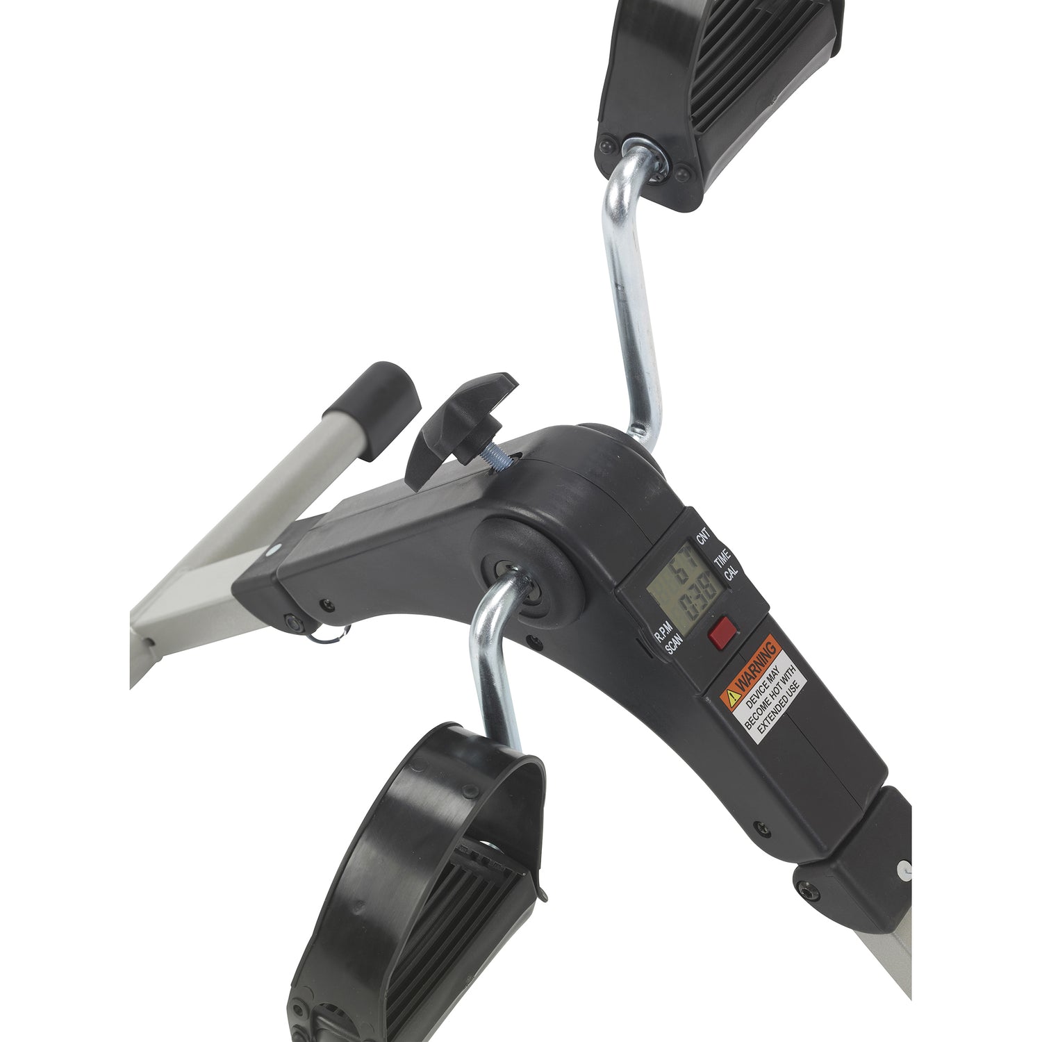 Folding Exercise Peddler with Electronic Display, Black - BeHope