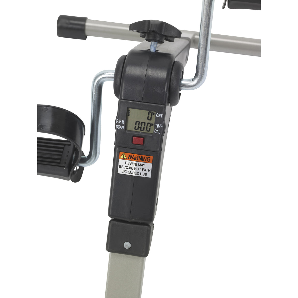 Folding Exercise Peddler with Electronic Display, Black - BeHope