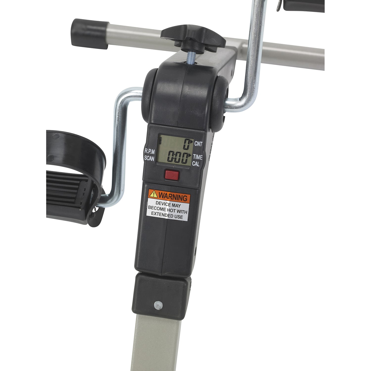 Folding Exercise Peddler with Electronic Display, Black - BeHope