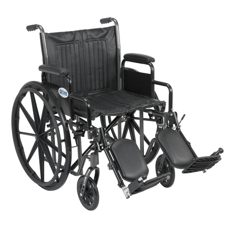 Silver Sport 2 Wheelchair, Detachable Desk Arms, Elevating Leg Rests, 20" Seat - BeHope