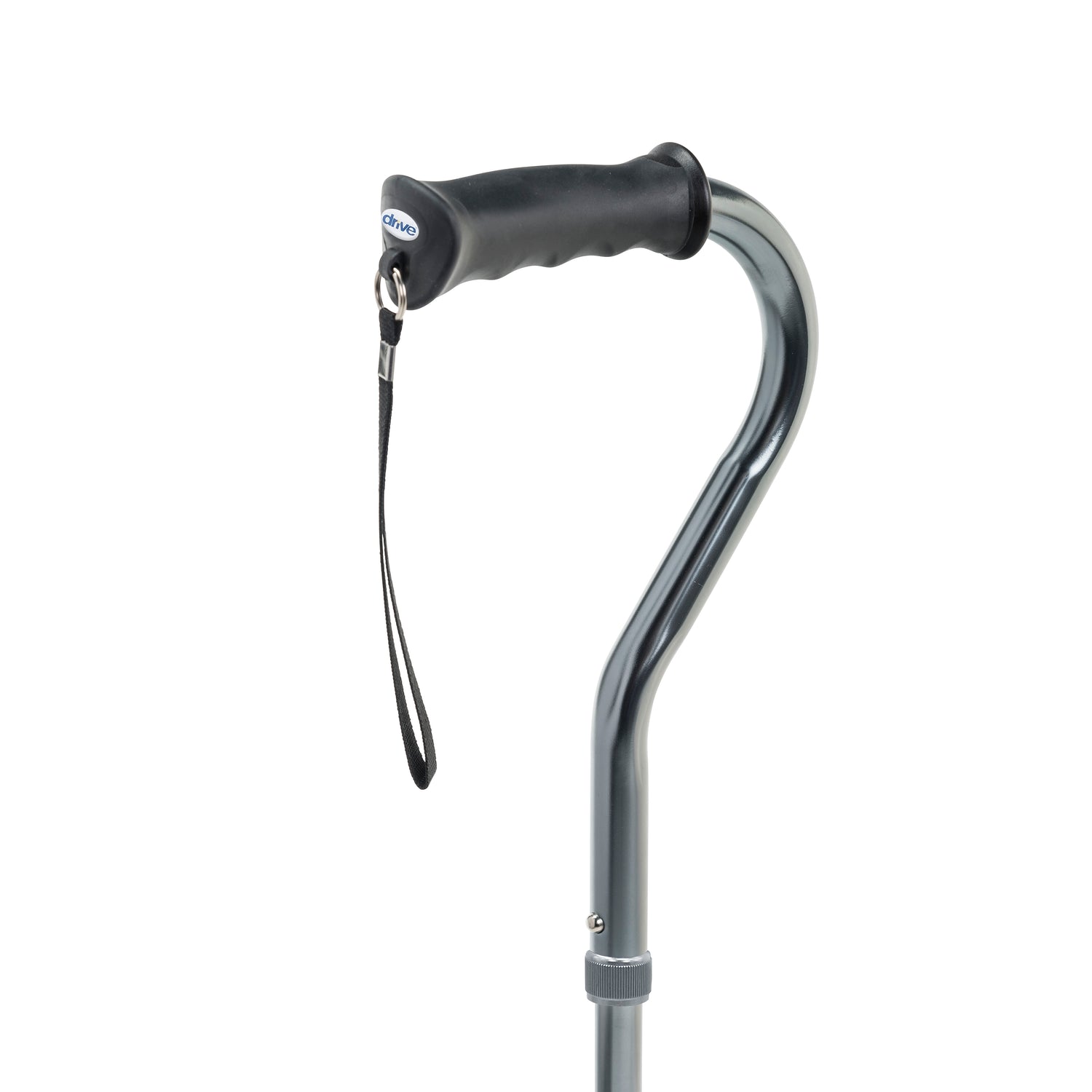 Folding Quad Cane, Small Base, Charcoal - BeHope