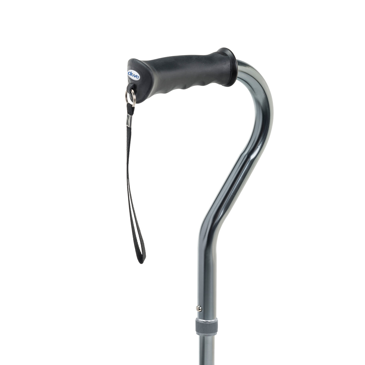 Folding Quad Cane, Small Base, Charcoal - BeHope