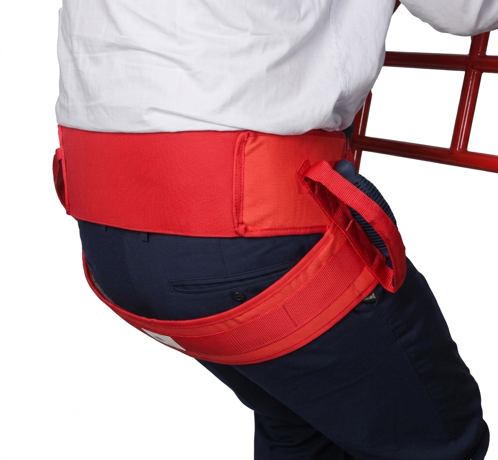 Image of a Return Belt being used wrapped around a person