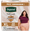 Depend Silhouette Maximum Absorbency Undewear Pink Female X-large - Pack Of 10 - Behope