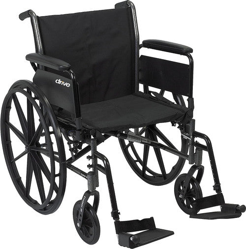 Cruiser Iii Light Weight Wheelchair With Flip Back Removable Arms, Desk Arms, Swing Away Footrests, 20" Seat - BeHope