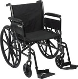 Cruiser Iii Light Weight Wheelchair With Flip Back Removable Arms, Desk Arms, Swing Away Footrests, 20" Seat - BeHope