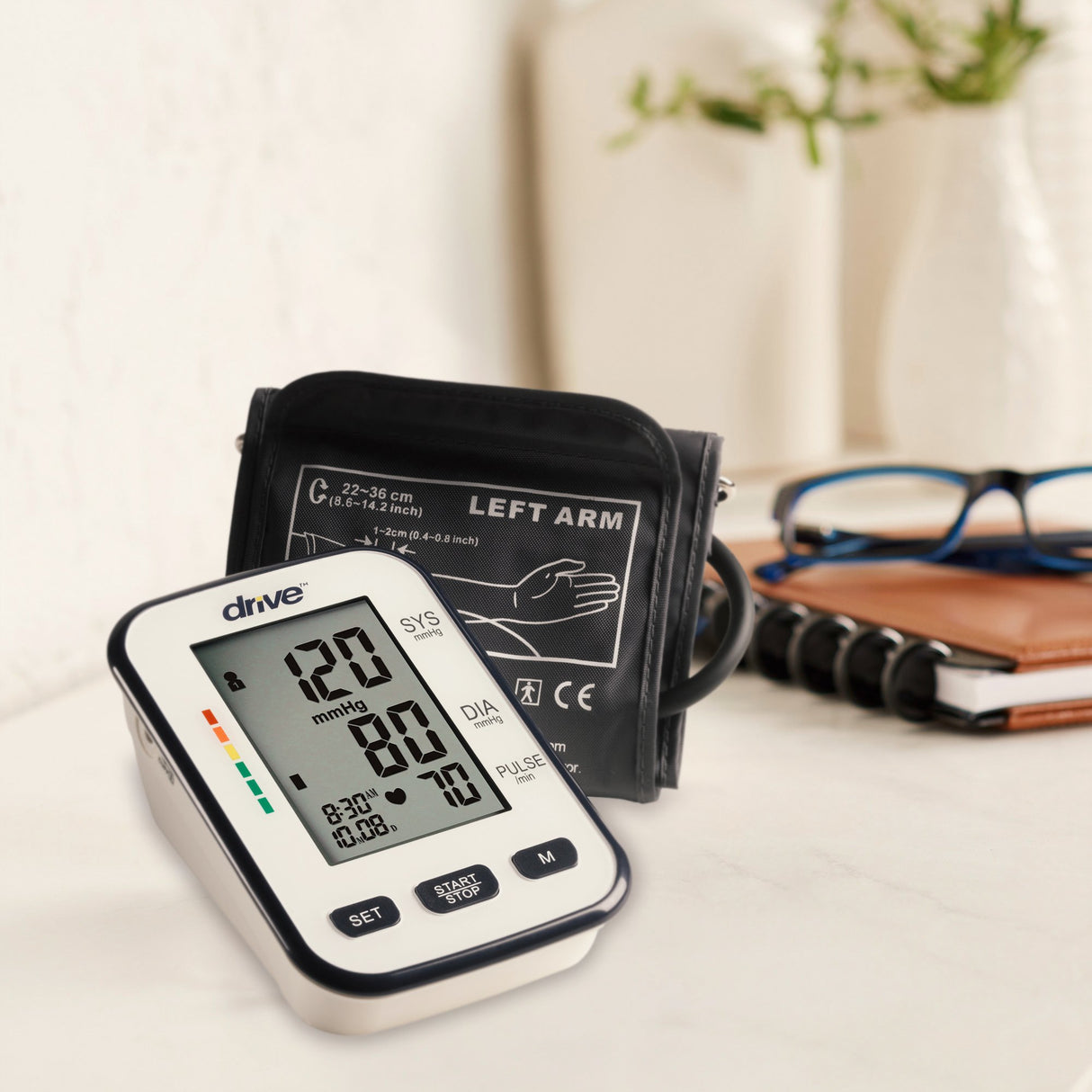 Home Automatic Digital Blood Pressure Monitor Drive™ Medium Cuff Nylon Cuff 22 - 36 cm Desk Model