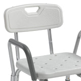 Shower Chair With Back And Removable Padded Arms - BeHope