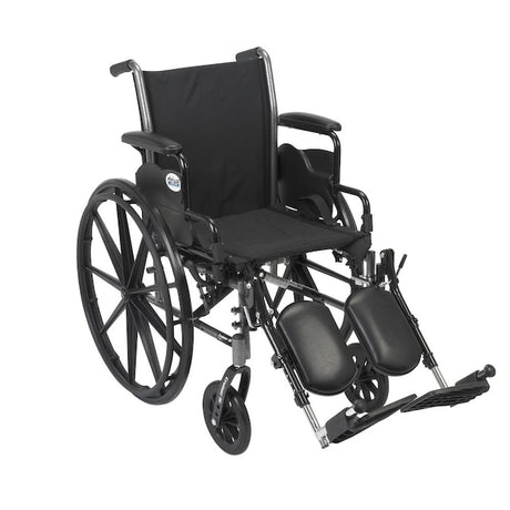 Cruiser Iii Light Weight Wheelchair With Flip Back Removable Arms, Desk Arms, Elevating Leg Rests, 18" Seat - BeHope