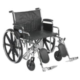 Sentra Ec Heavy Duty Wheelchair, Detachable Desk Arms, Elevating Leg Rests, 24"seat - BeHope