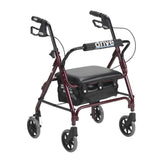 Junior Rollator Rolling Walker With Padded Seat, Red - BeHope