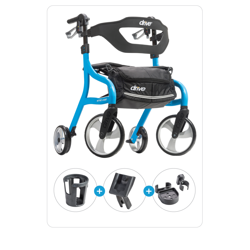 Nitro® Sprint Rollator with Accessories - BeHope