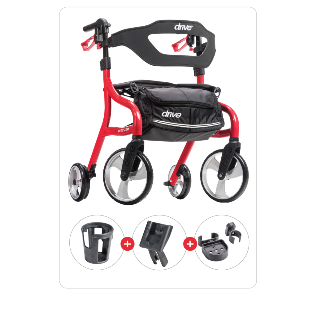Nitro® Sprint Rollator with Accessories - BeHope