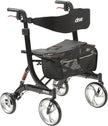 Nitro Euro Style Rollator Rolling Walker, Heavy Duty, Black - BeHope