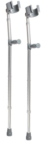 Lightweight Walking Forearm Crutches, Bariatric, 1 Pair - BeHope
