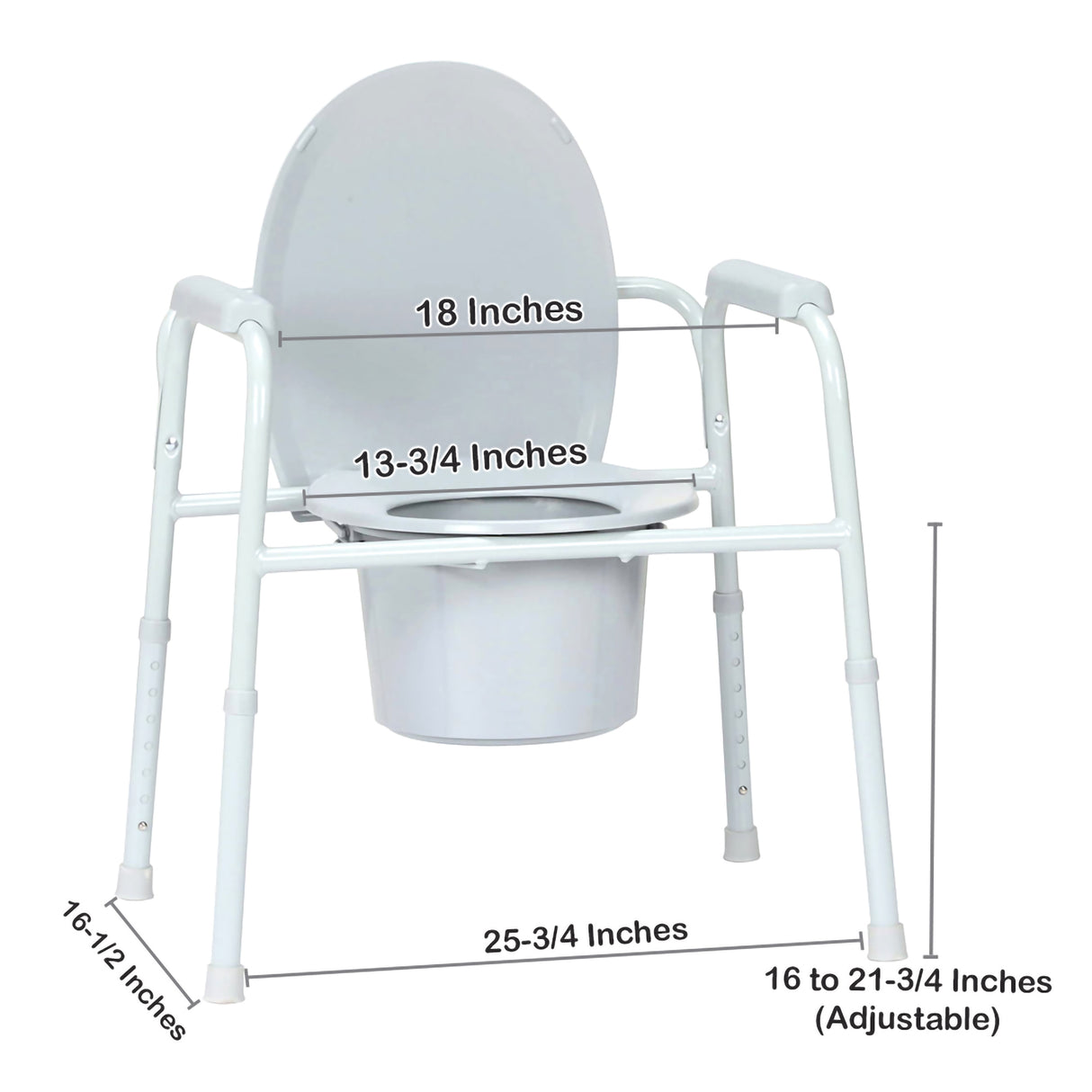 Deeper Seat Depth, Assembled Commode - BeHope
