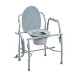 Deluxe Steel Drop Arm Commode - BeHope