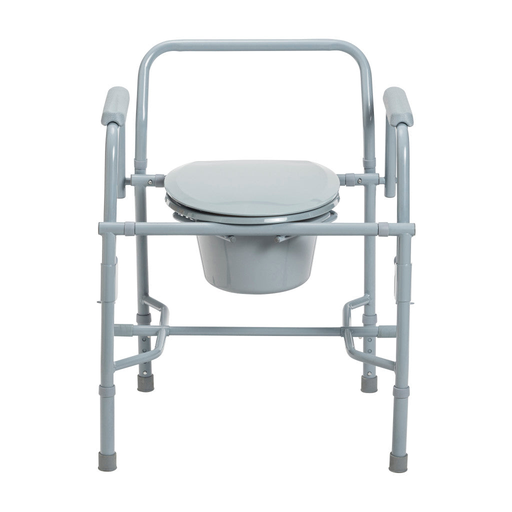 Deluxe Steel Drop Arm Commode - BeHope
